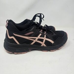 Asics Gel-Venture 7 Womens Running Shoes Black Frosted Rose 1012A708 Size 8.5